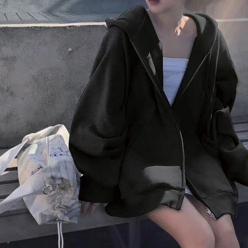 Bluza oversize na suwak