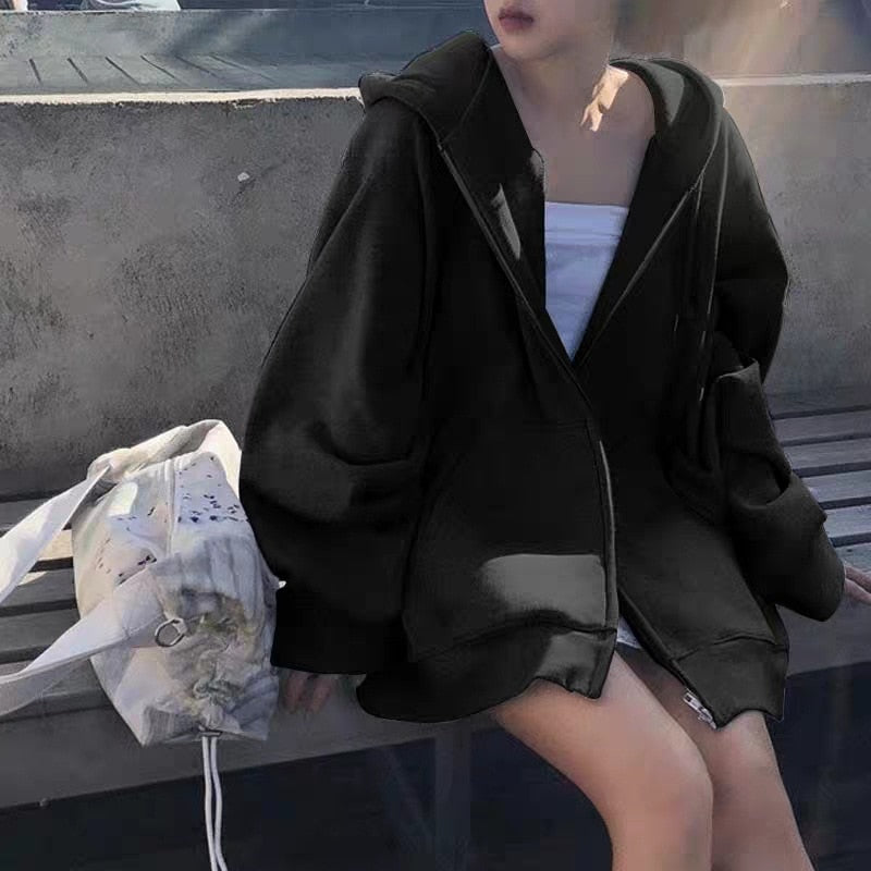 Bluza oversize na suwak