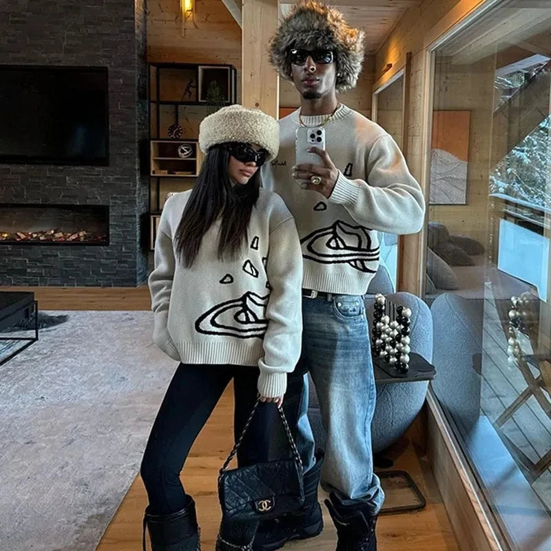 Sweter z nadrukiem