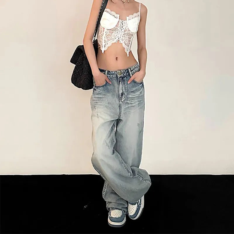 Szare jeansy
