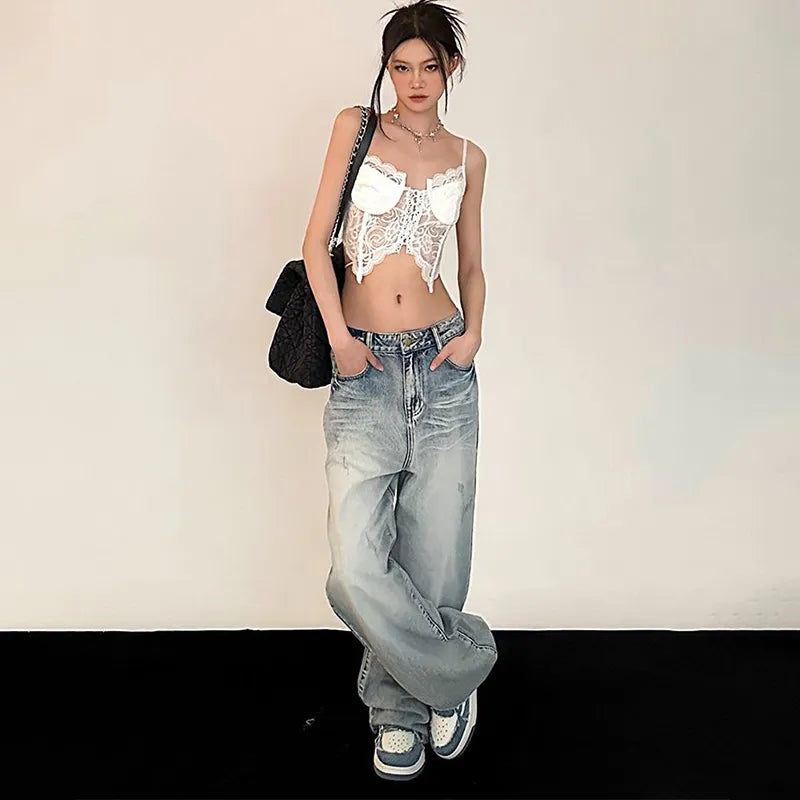 Szare jeansy