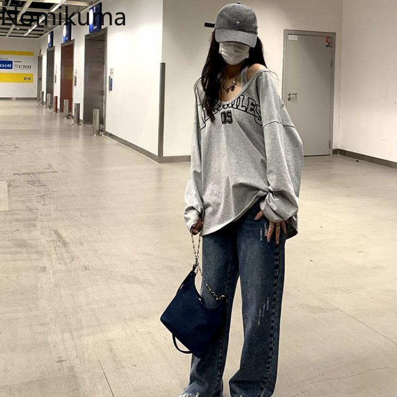 Bluza oversize z napisem