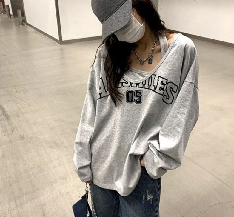 Bluza oversize z napisem