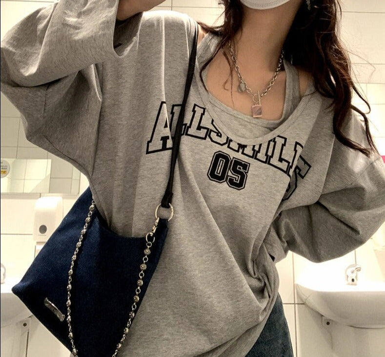 Bluza oversize z napisem