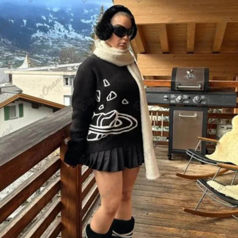 Sweter z nadrukiem